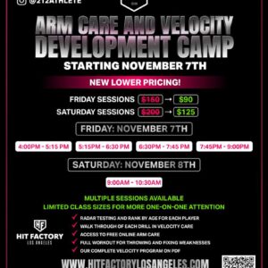 Arm Care and Velocity Development Camp